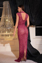 SALENE RHINESTONE PARTY MAXI DRESS