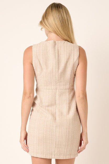 Mittoshop Tweed Sleeveless Mini Dress Trendsi