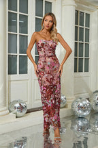 Eruka Off-shoulder Sequined Evening Maxi Dress