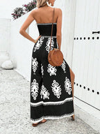Sleeveless Dress In A Palace Style, Suitable For Women Throughout The Year, Featuring A Slim And Elongated Silhouette, Designed To Accentuate The Chest And Cinch The Waist, Made From Soft, Sun-Protect aclosy