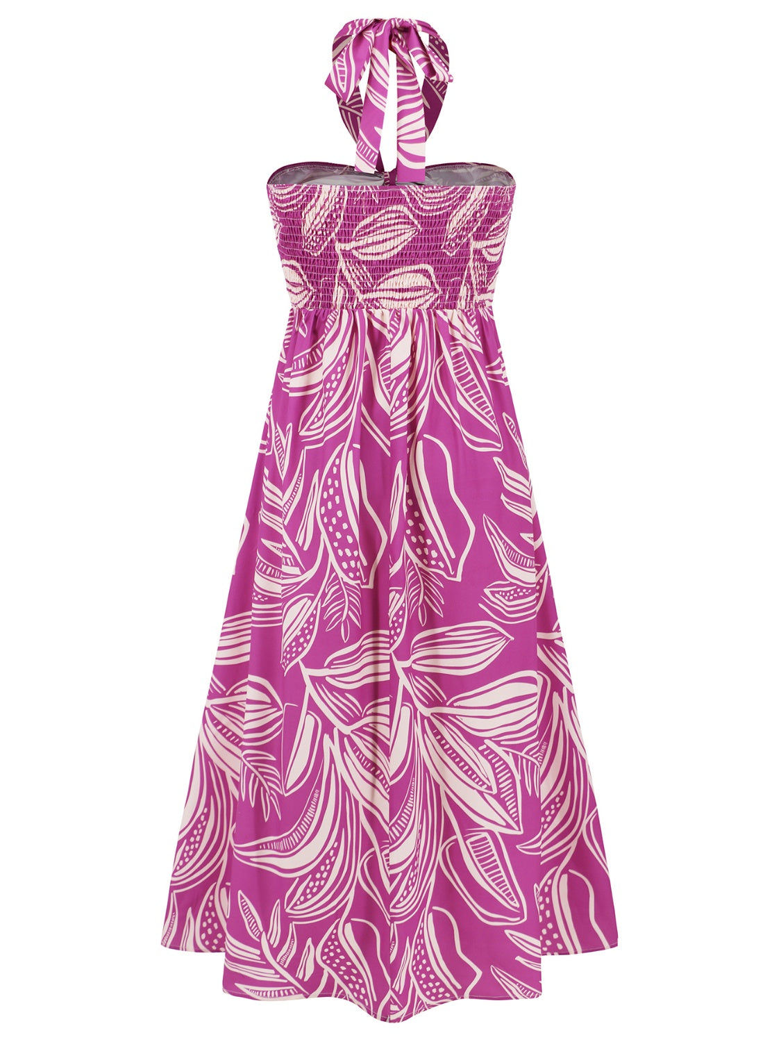 Printed Halter Neck Midi Cami Dress Trendsi