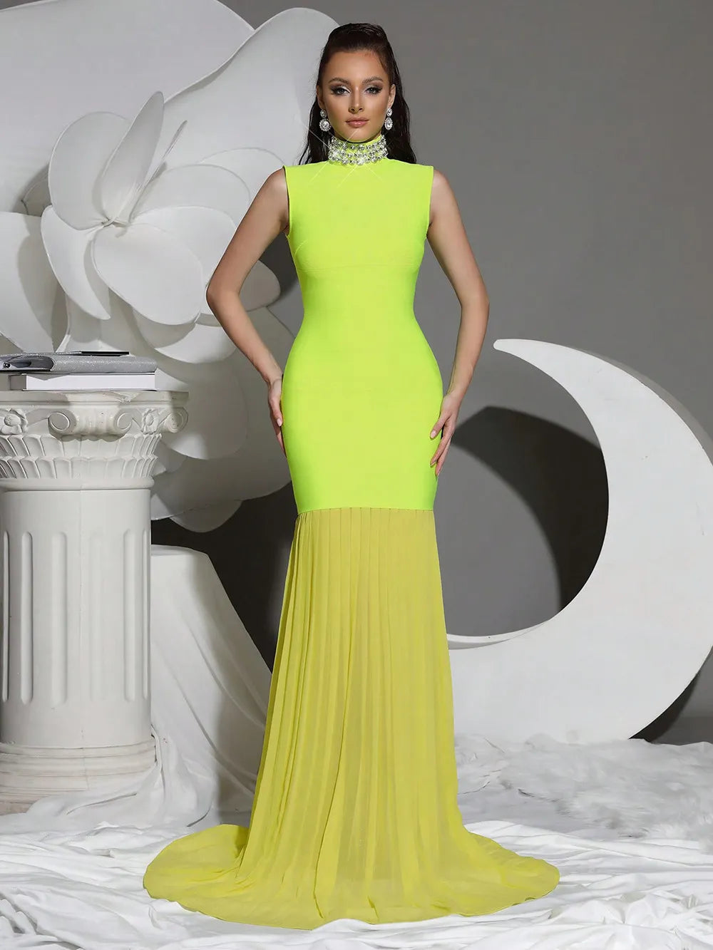 Eleka Bandage Mesh-Maxi Elegant Dress (Copy) aclosy