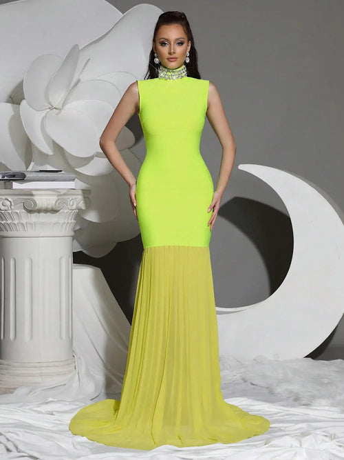 Eleka Bandage Mesh-Maxi Elegant Dress (Copy) aclosy