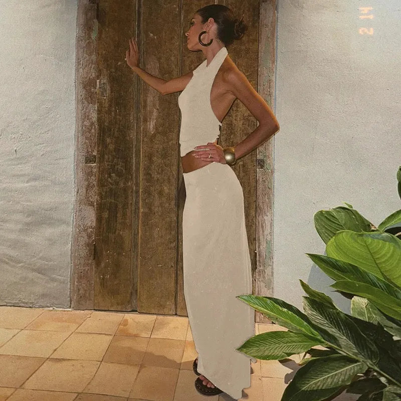 Sleeveless Vest Slim Fit Long Dress Suit