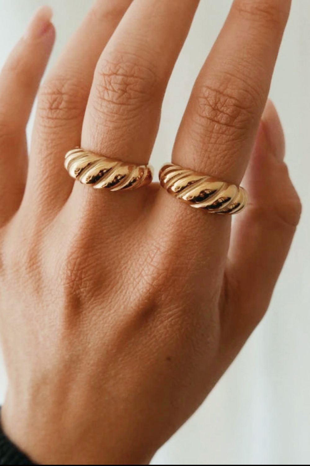 Gold Twisted Ring Trendsi