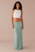 Elegant Sequin Embroidered Long Bodycon Skirt