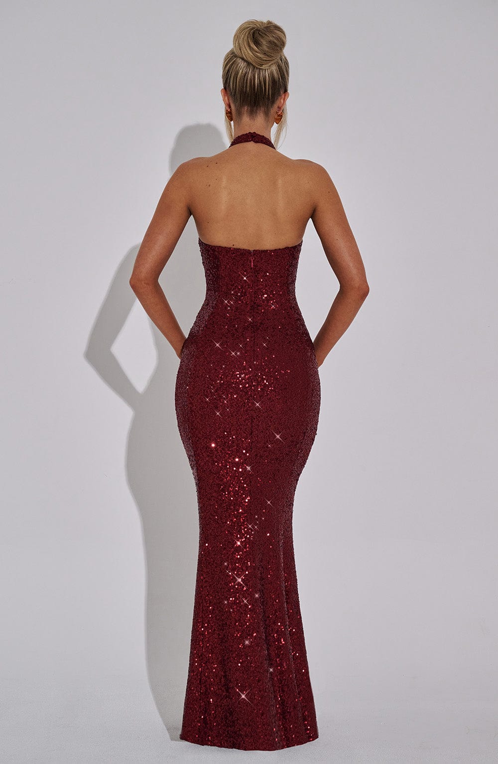 ALANA BACKLESS SEQUIN MAXI DRESS
