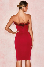 CHIC FEATHER ELEGANT VICTORIA DRESS Aclosy