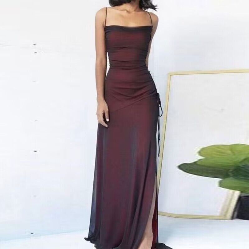 Elegant Split Sling Prom Evening Dress Aclosy