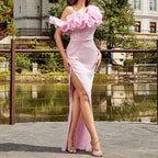 Women's Elegant Fashion Backless Strapless Long Type Sequins Dress Aclosy