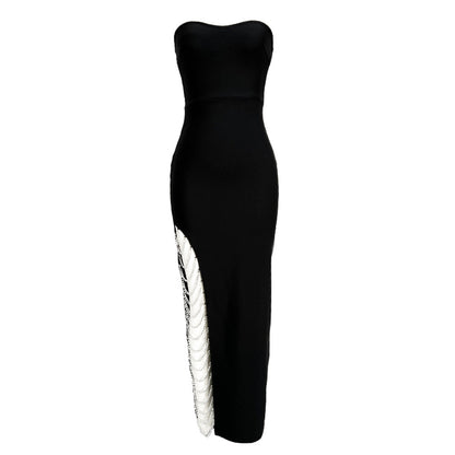 Women's Fashion Chain Slim Dress aclosy