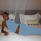 Sleeveless Vest Slim Fit Long Dress Suit