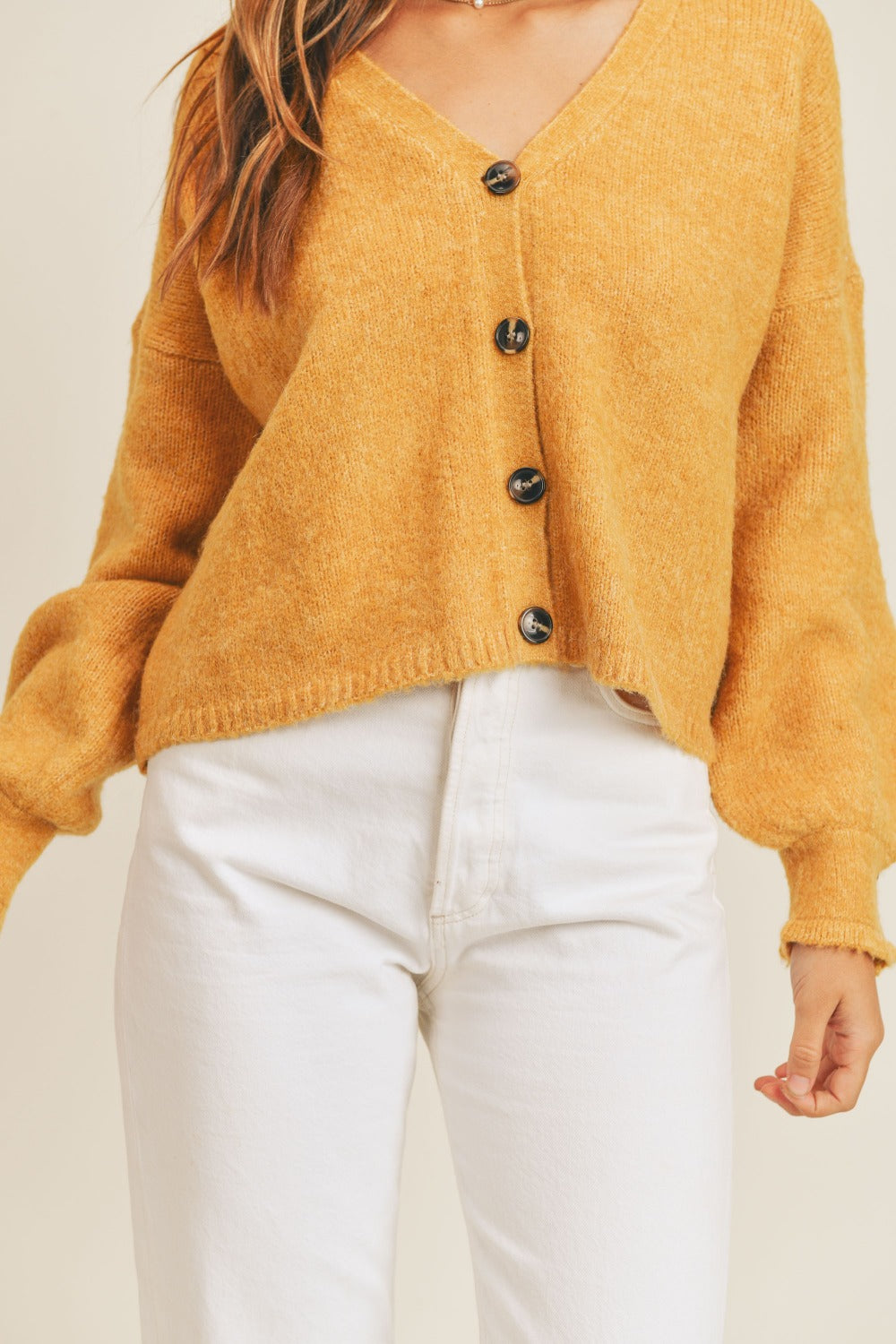 MABLE Long Sleeve Button Down Sweater Cardigan Trendsi