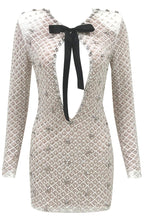 GARINA ELEGANT MINI RHINESTONE DRESS