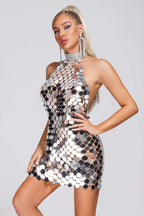 Women's Handmade Stitching Sequin Sequins Dress aclosy