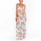 Salina Ruffle-Trim Resort Slip Maxi Dress