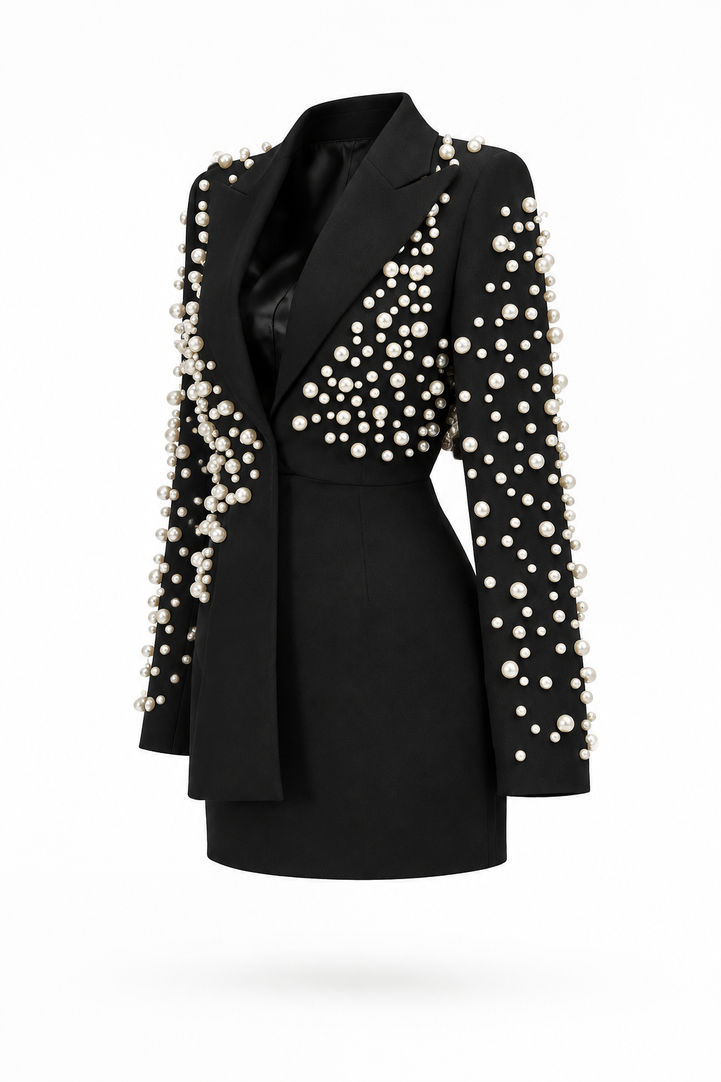 Pearl Cropped Blazer & Mini Skirt Two-Piece Set