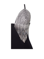 Halter Fashion Slim Fit Tassel Diamond Sheath Dress Aclosy