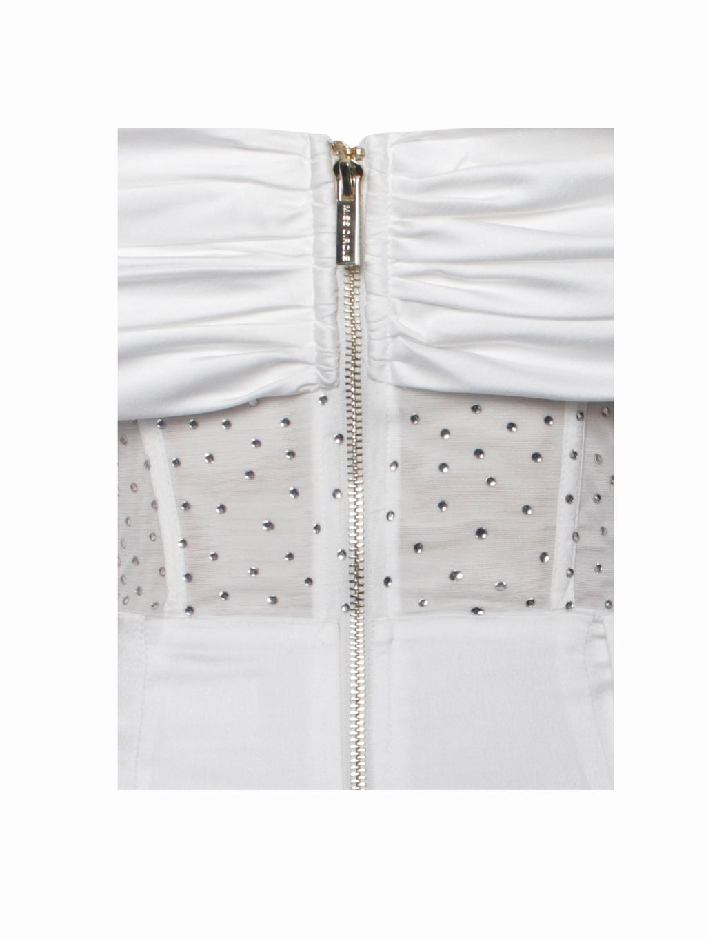 Off-shoulder Long Slit White Bandage Dress Aclosy