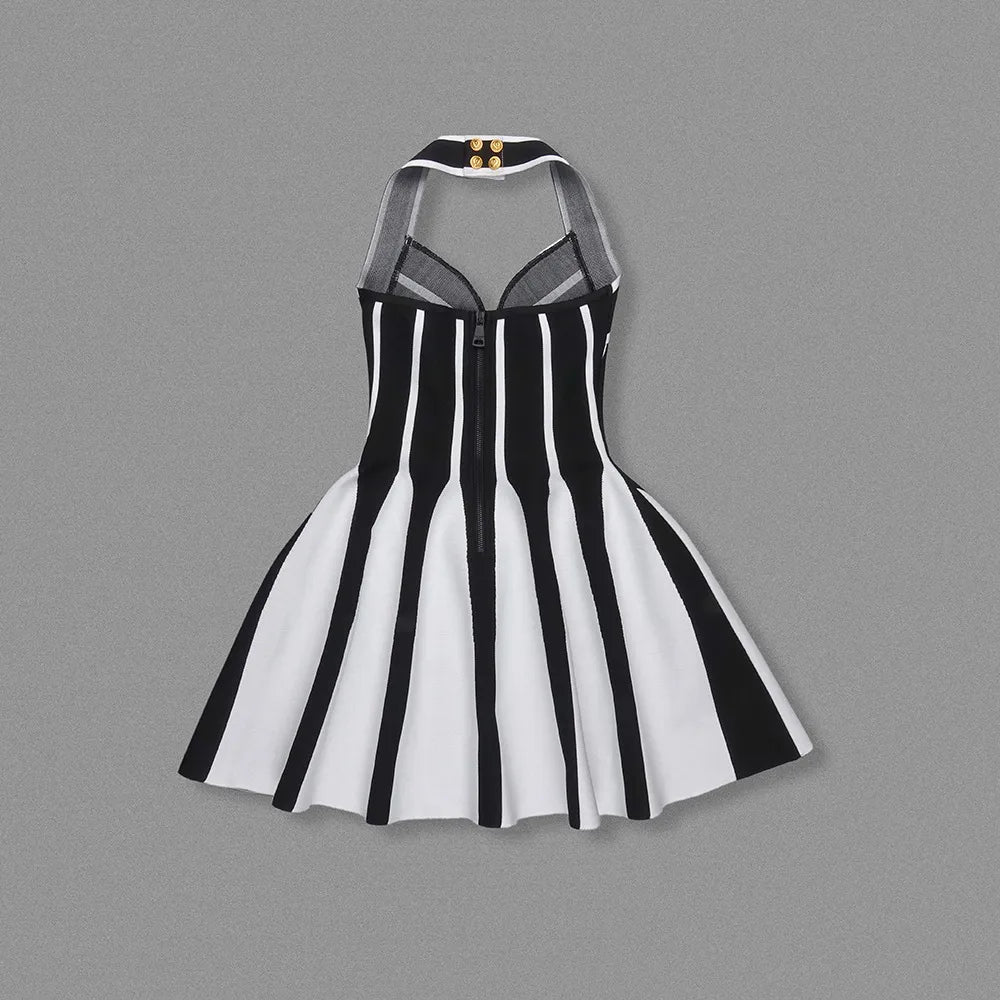 Vlora Halter Sleeveless Bandage Mini Dress