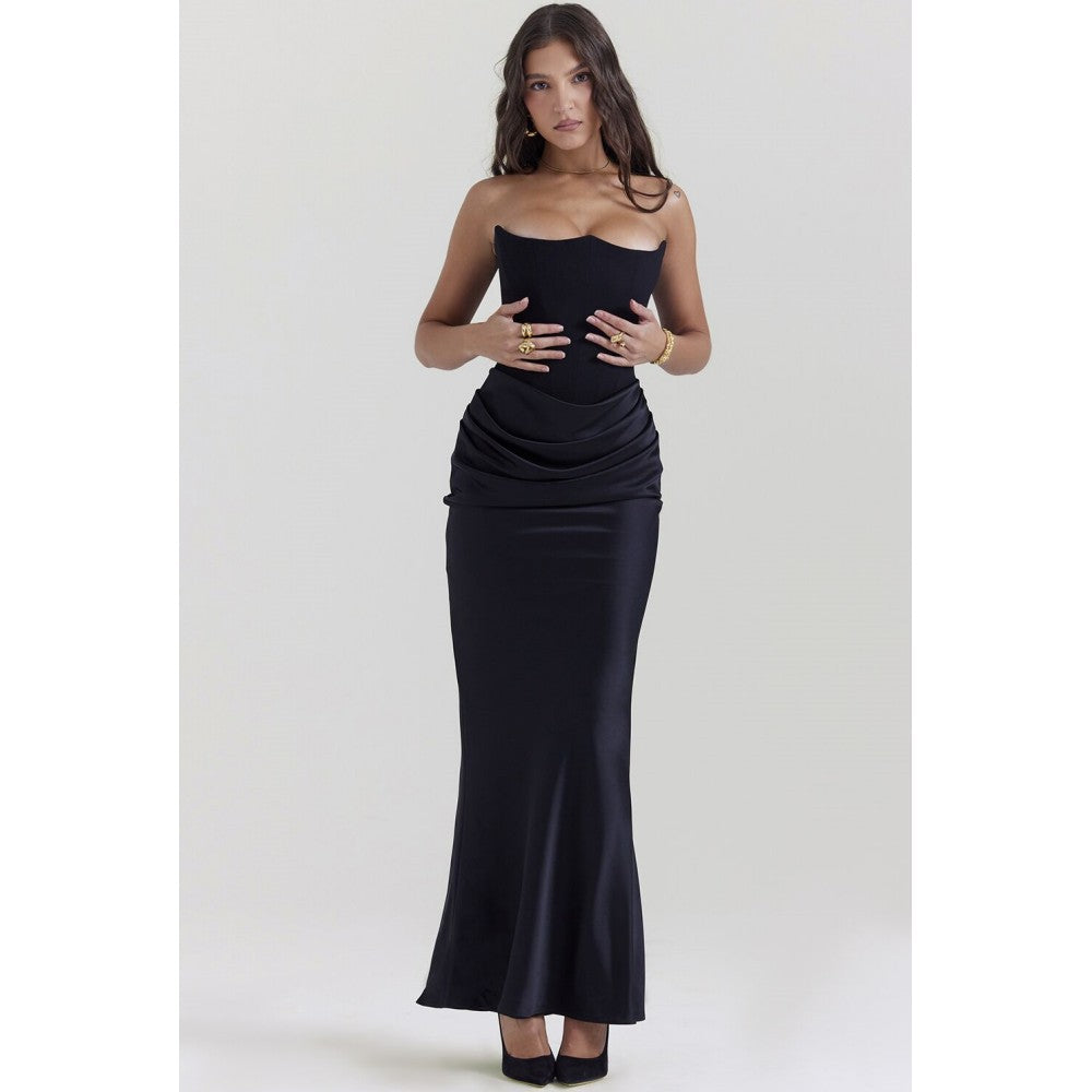 Alyia Strapless Elegant Off-shoulder Corset Dress