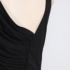 Eleg Satin Maxi Dress-Black