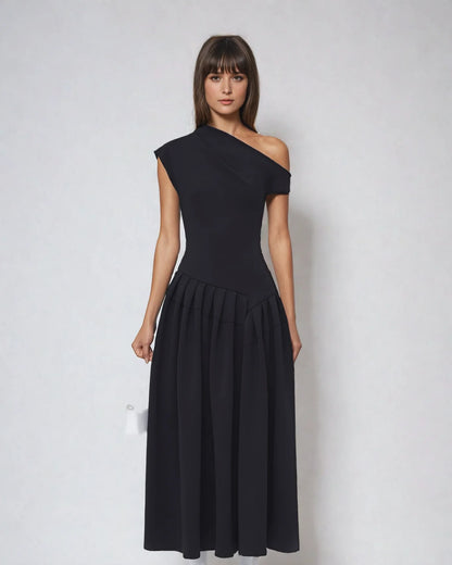 Chic Irregular High-waisted Skirt Dress