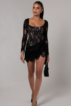 Alena Corset Black Mini Dress (Copy) Aclosy