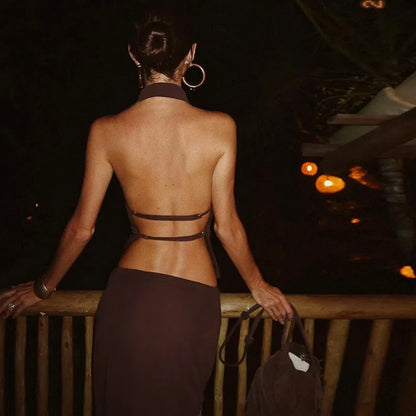 Sleeveless Vest Slim Fit Long Dress Suit