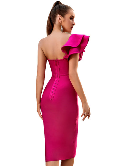 Women's Fashionable One-shoulder Strapless Slim-fit Hip-hugging Skirt aclosy