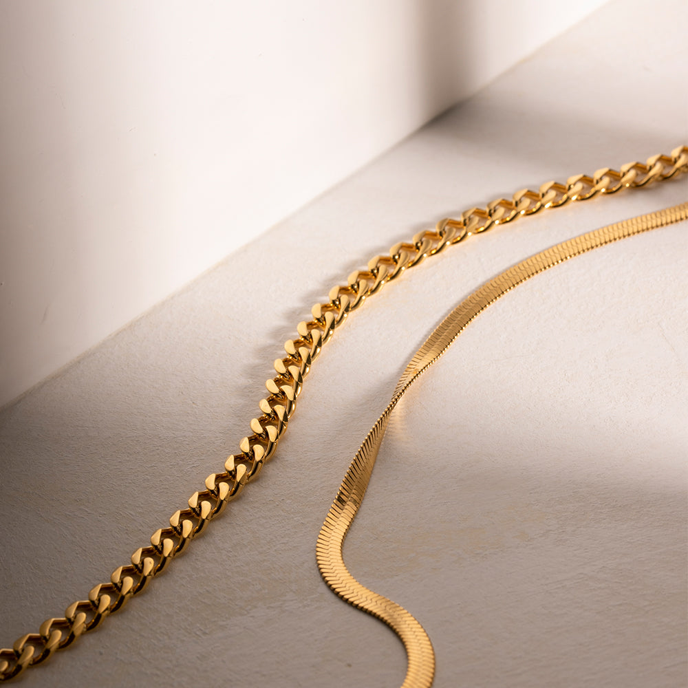 18K Gold-Plated Double Layered Necklace Trendsi