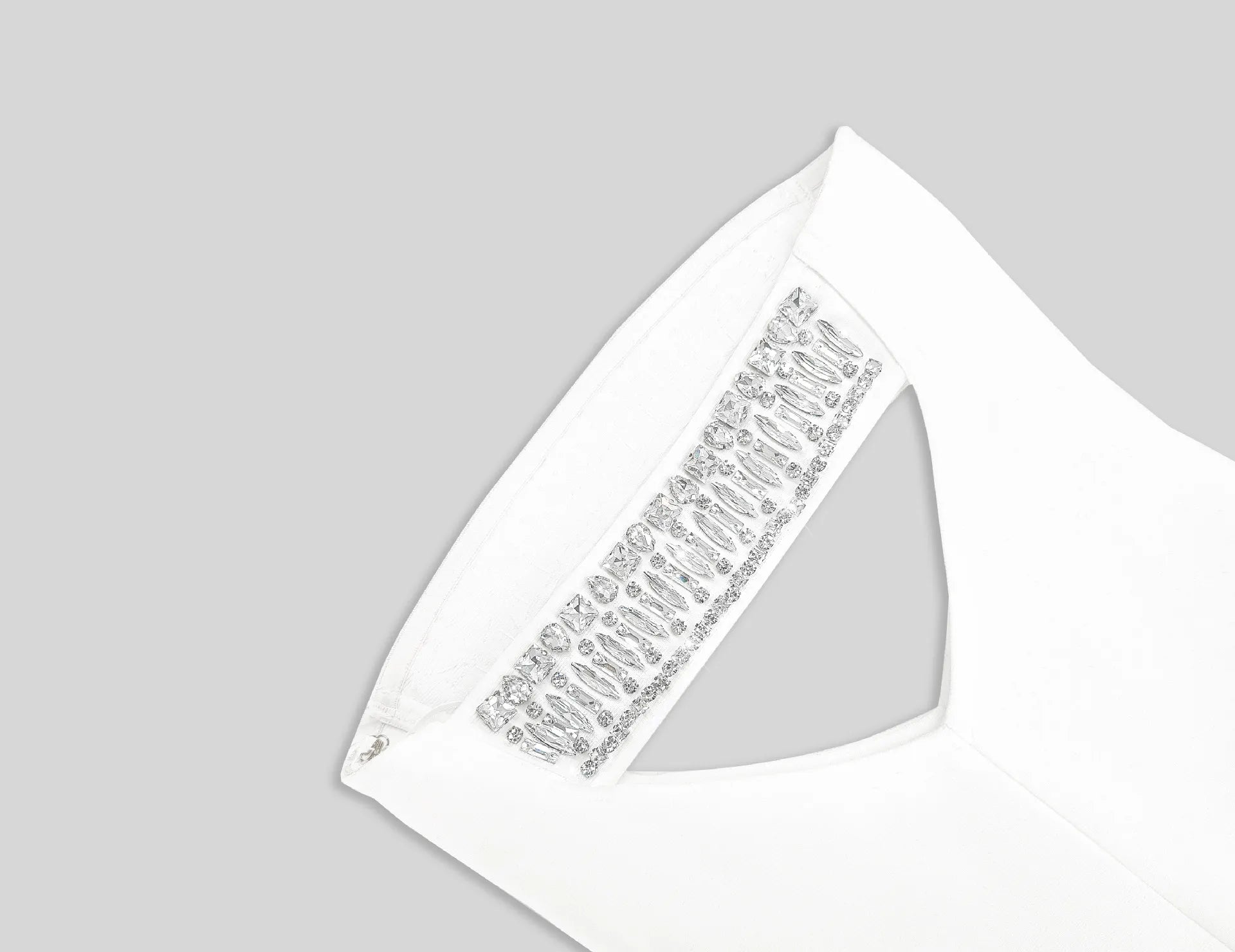 Allure Backless Cutout Diamond Maxi Dress