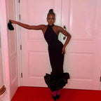 Elegant Sleeveless Cascading Skirt Party Dress Skirt Aclosy