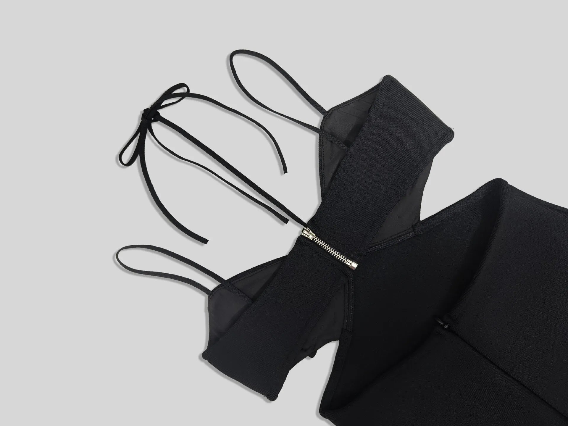 Alyia cutout black guest maxi dress