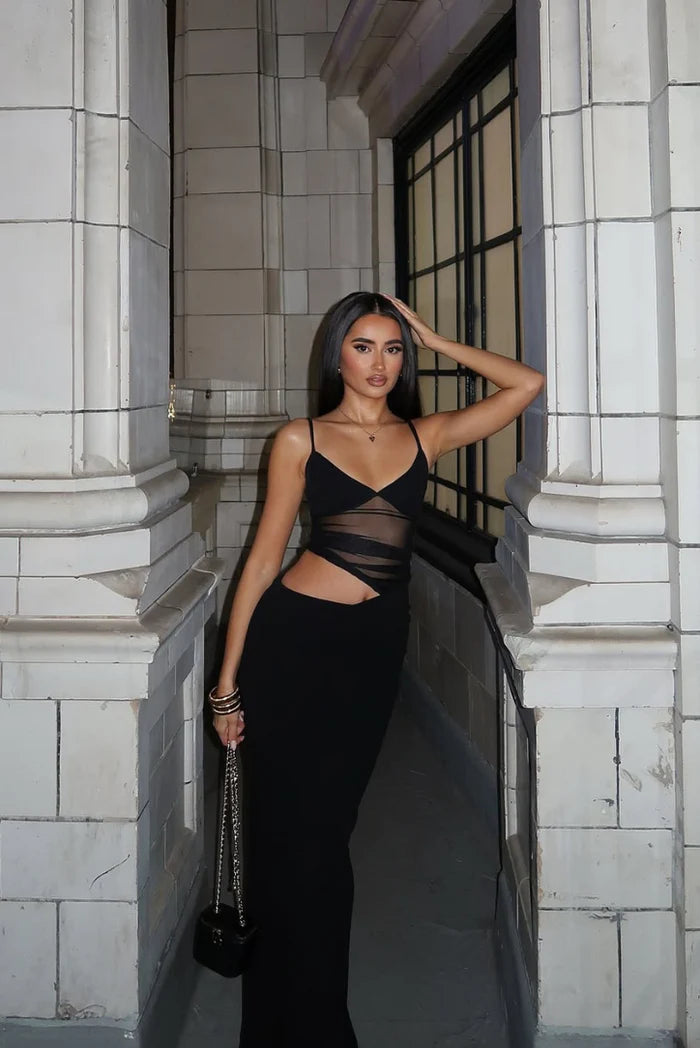 TARA MAXI DRESS-BLACK