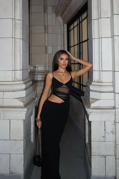 TARA MAXI DRESS-BLACK