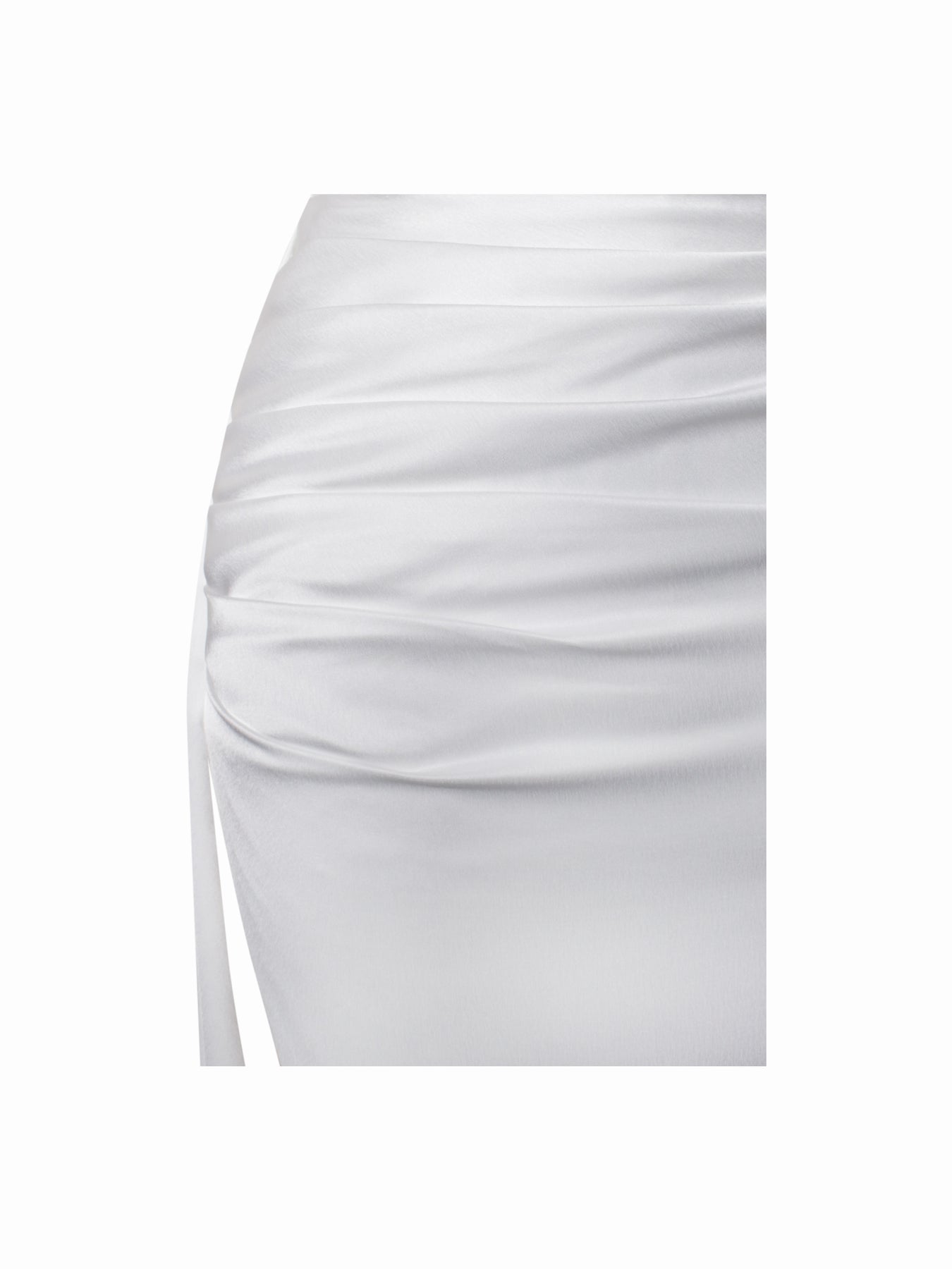 Off-shoulder Long Slit White Bandage Dress Aclosy