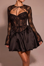 ALAYA CORSET SNATCHED MINI SKIRT