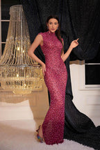 SALENE RHINESTONE PARTY MAXI DRESS