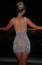 ALLURE SPARKLE BACKLESS MINI DRESS