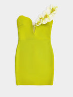 Alana One shoulder Elegant Rose Party Dress