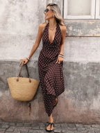 Persia V-neck A-Line Elegant Vintage Midi Dress