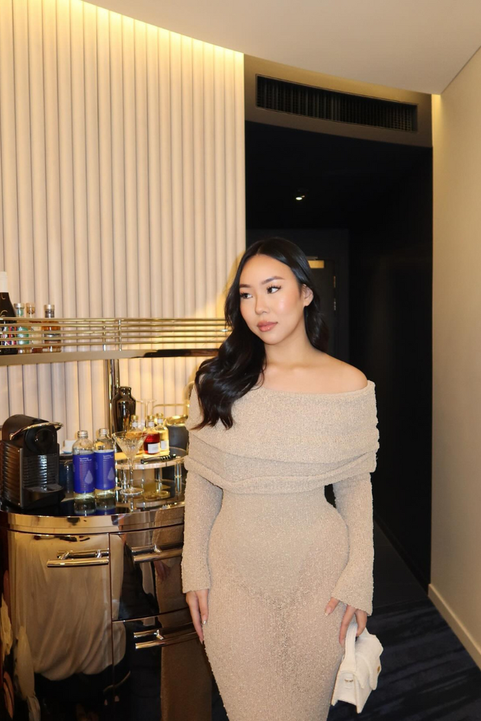 ALLURE BOUCLE MAXI DRESS