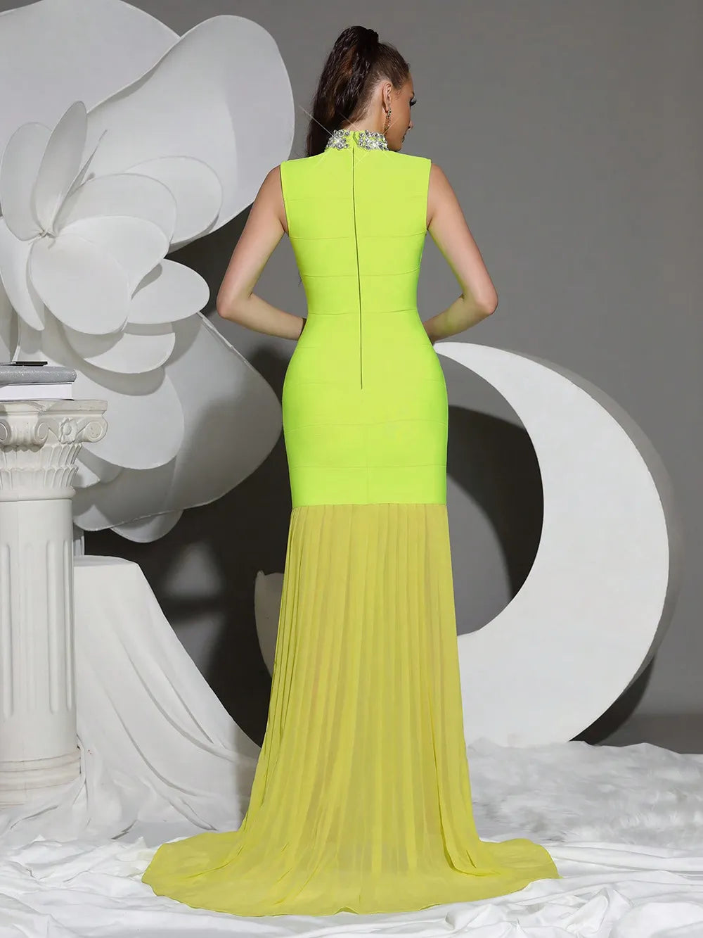 Eleka Bandage Mesh-Maxi Elegant Dress (Copy) aclosy