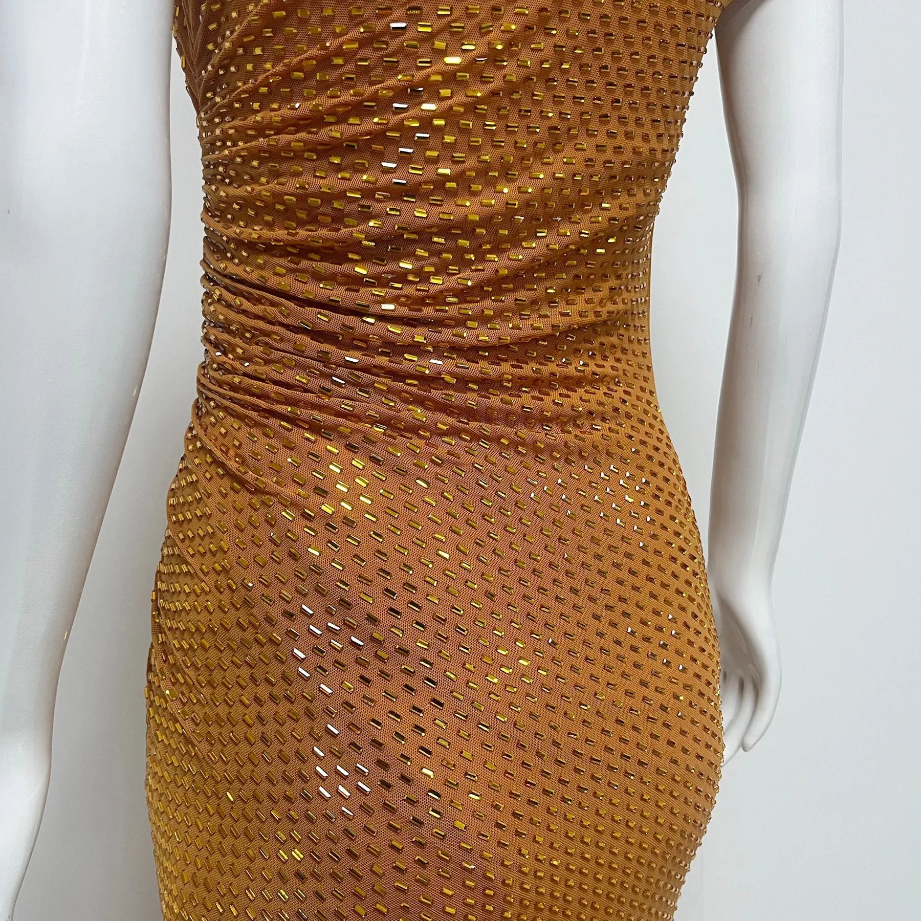 Chic Party Off-Shoulder Beaded Sleeveless Dress