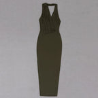 Alana Halter Backless Knitted Bandage Dress