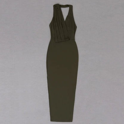 Alana Halter Backless Knitted Bandage Dress