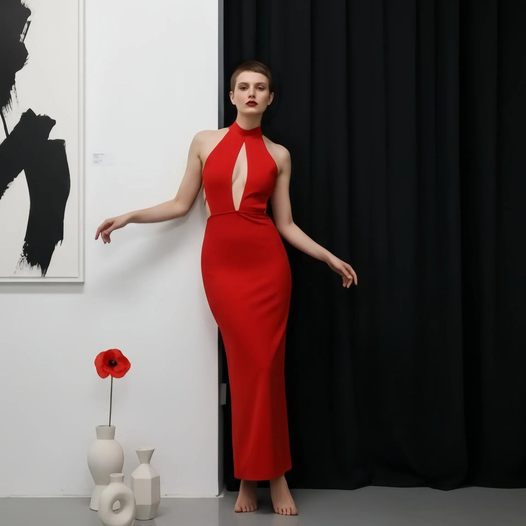 Allesha Backless Strappy Bandage Dress