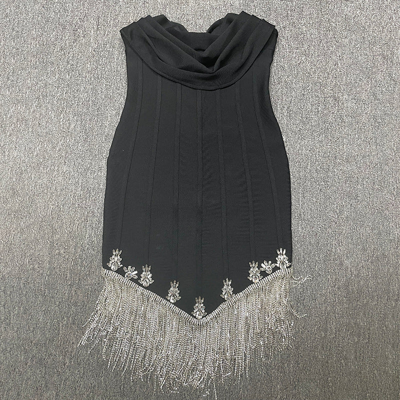 Tassel Tube Top Bandage Dress