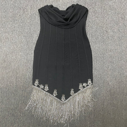 Tassel Tube Top Bandage Dress